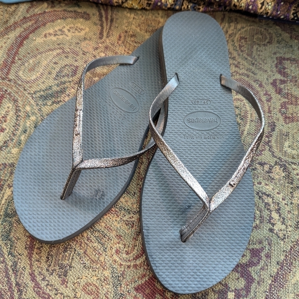 Havaianas Sparkle Flip-flops Size 9/10